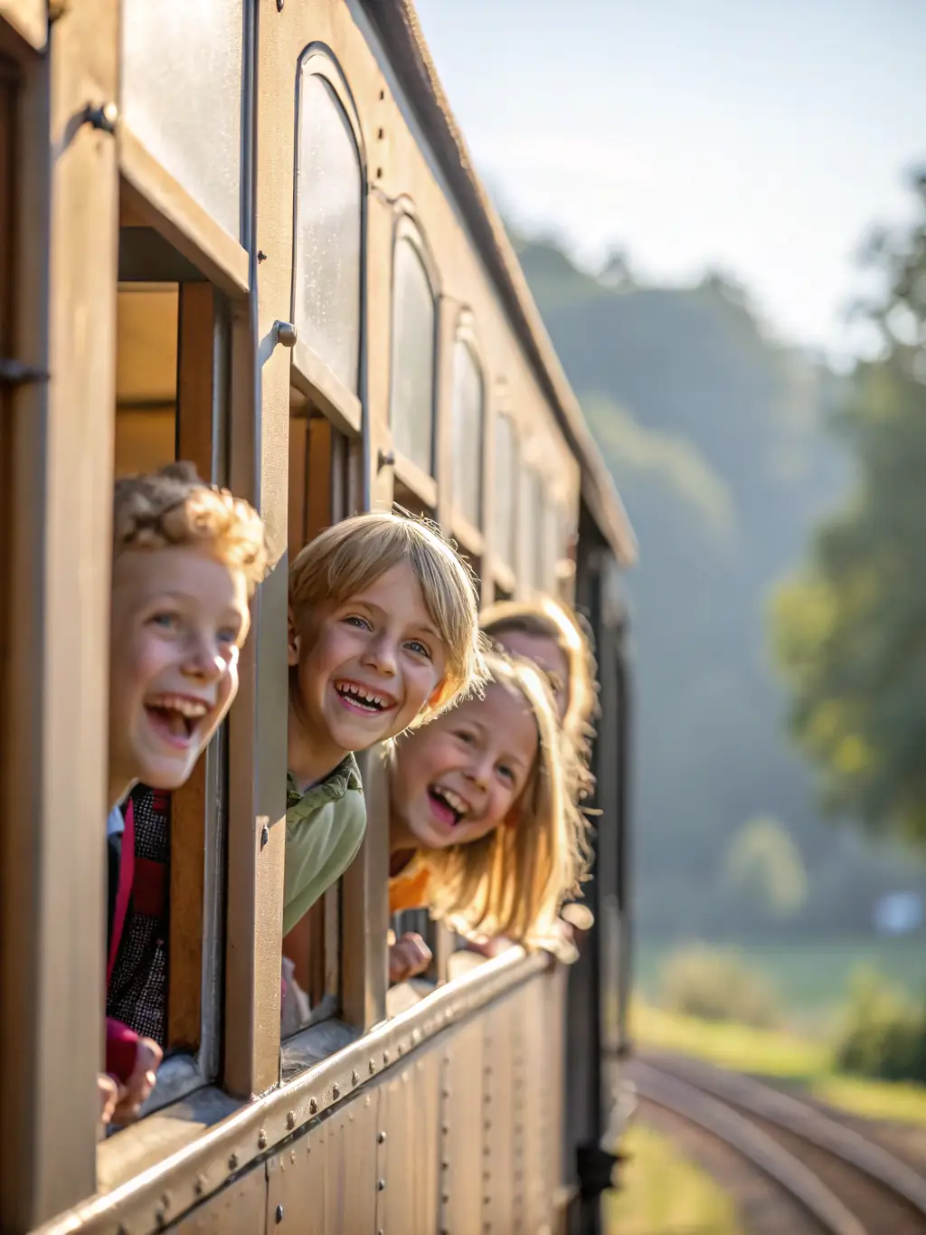 A group of children participating in an educational workshop about railway history, demonstrating CFCB's commitment to engaging the community.